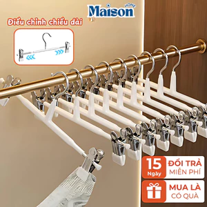 Set 10 Móc Kẹp Quần, Chân Váy Chất Liệu Thép Không Gỉ Chống Trơn Trượt, Móc Kẹp Quần áo, Tất Vớ Chống Gió MAISON