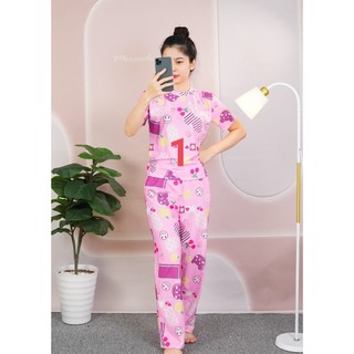 Đồ Bộ Nữ 20 Màu in hình siêu xinh form rộng size 38-70 kg chất vải co dãn tốt mềm mịn thoáng mát mặc rất thoải mái
