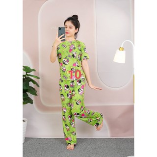 Đồ Bộ Nữ 20 Màu in hình siêu xinh form rộng size 38-70 kg chất vải co dãn tốt mềm mịn thoáng mát mặc rất thoải mái