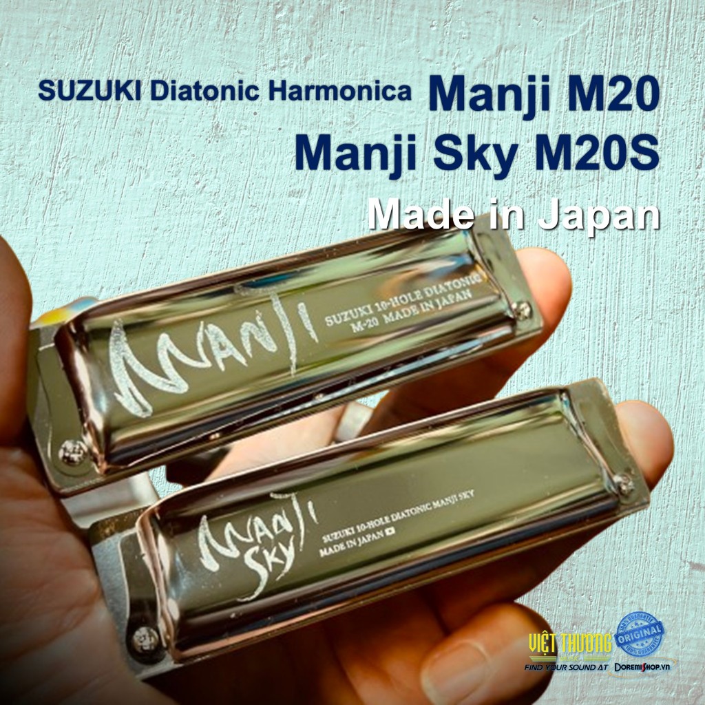 Suzuki Diatonic Harmonica Manji M-20 và Manji Sky M-20S key C | Shopee ...