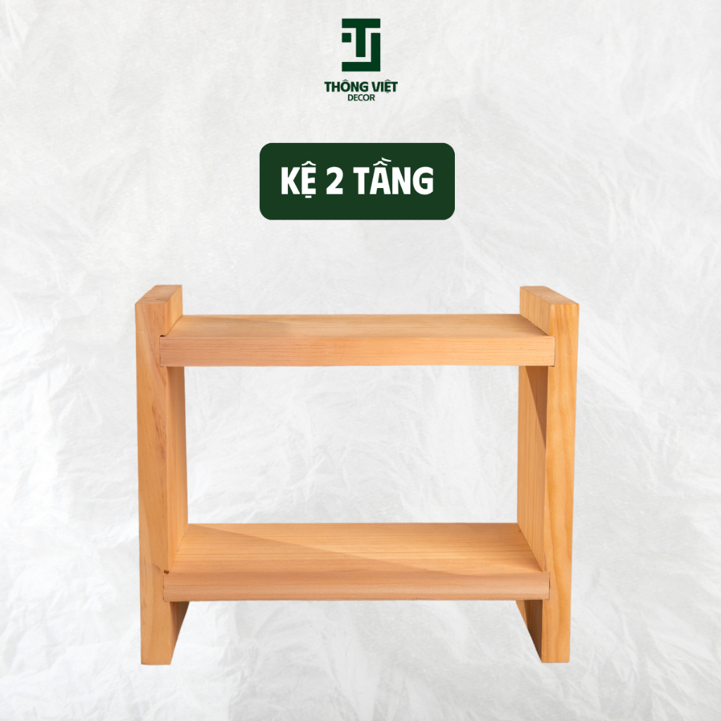 [TV-T003]Kệ Gỗ Tự Nhiên Đa Năng Để Gia Vị Sách Đồ Decor, Trang Trí Nhà Bếp Bàn Làm VIệc Bàn Ăn Bền Đẹp