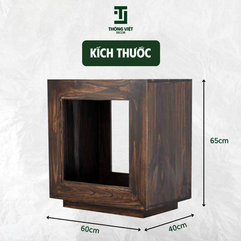 [TV-D003]Kệ Gỗ Decor Hình Vuông Đa Năng Trưng Bày Lọ Hoa Bàn Đầu Giường Trang Trí Phòng Ngủ Phòng Khách