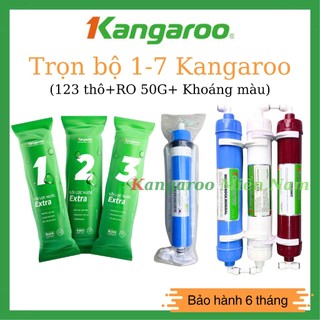 Trọn bộ Lõi Lọc Nước 1-7, 1-8, 1-9, 1-10 Chính Hãng Kangaroo (123 + RO 50G + Khoáng Chức Năng)