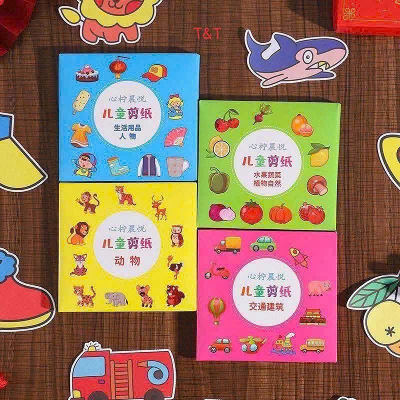 Tập ̣̣̣̣̣̣̣90 tờ tranh kèm kéo cắt an toàn cho bé