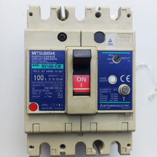 Aptomat chống giật 75A - 125A 3p 380v. 30-500mA MITSUBISHI-cb chống giật -attomat,cầu dao tự động 900g