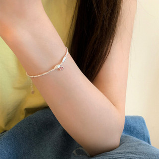 Vòng Tay Nữ Bạc PJN 925 Cá Heo Charm Trái Tim Hồng, Phong Cách Dễ Thương, Quà Tặng Bạn Gái VT20.B