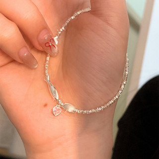 Vòng Tay Nữ Bạc PJN 925 Cá Heo Charm Trái Tim Hồng, Phong Cách Dễ Thương, Quà Tặng Bạn Gái VT20.B