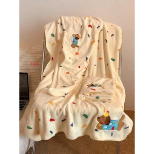 Set 3 khăn tắm hoạ tiết cún mini siêu mềm thấm hút nhanh an toàn cho da bé