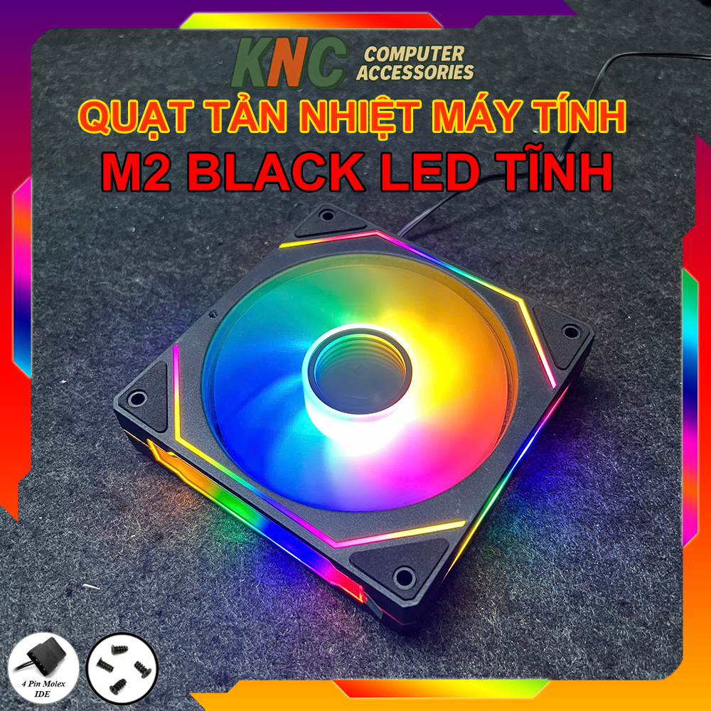 Quạt Tản Nhiêt M2 Led Tĩnh, Fan Led, Fan Case RGB, Cắm Trực Tiếp Cổng ...