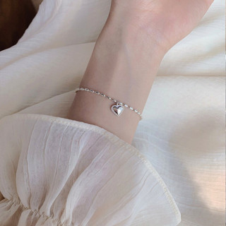 Vòng Tay Bạc Nữ PJN Kiểu Hàn Quốc Charm Trái Tim Vintage Nhẹ Nhàng Xinh Xắn - Phong Cách Nhẹ Nhàng, Tinh Tế VT33