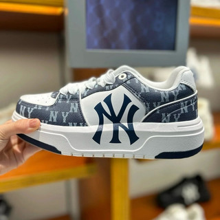Giày thể thao bigsize nam nữ cổ thấp MLB NY môn màu xanh navy độn đế tăng chiều cao êm nhẹ , sneaker thời trang cao cấp