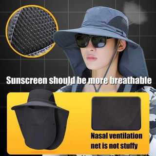 Full Face Cover Mũ Chống Nắng Mũ chống nắng mùa hè Chống tia cực tím Mũ câu cá ngoài trời dành cho nam nữ Chống