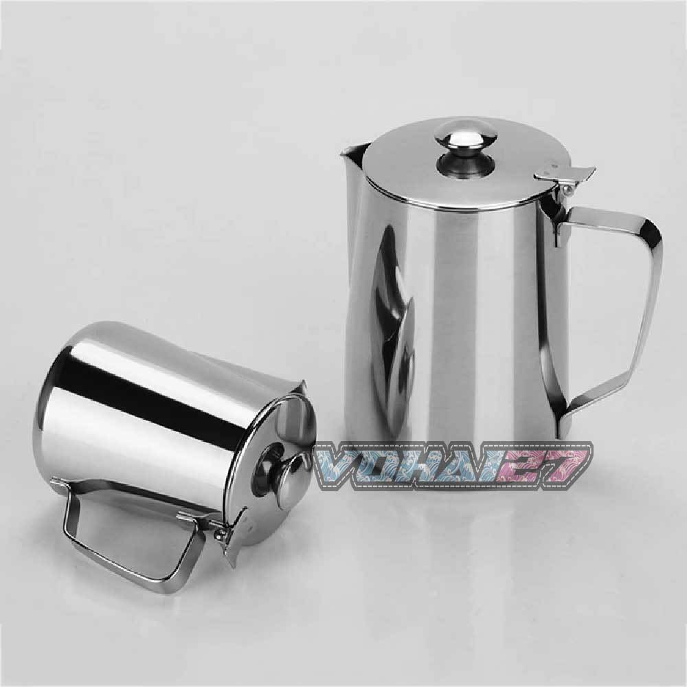 Bình đựng nước inox có nắp - Bình đựng nước trà, cà phê có nắp thiết kế inox loại 1L, 1L5, 2L