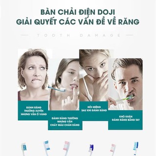 Bàn Chải Điện 5 Chế Độ Lông Chải Mềm Mại Cao Cấp Giúp Bảo Vệ Răng Nướu, Bộ Bàn Chải Răng,Bàn Chải