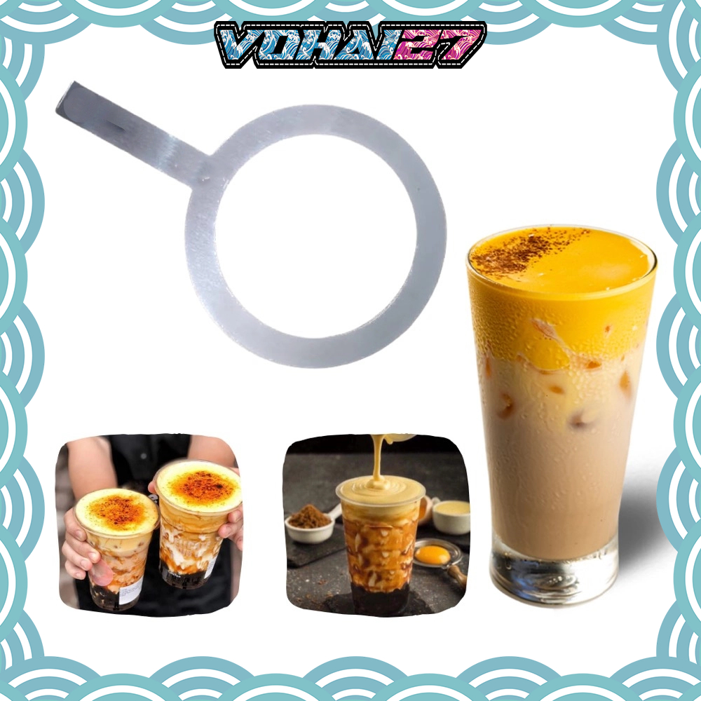Vòng che thành ly nhựa để khò đường làm trà sữa nướng- Vòng khò gas