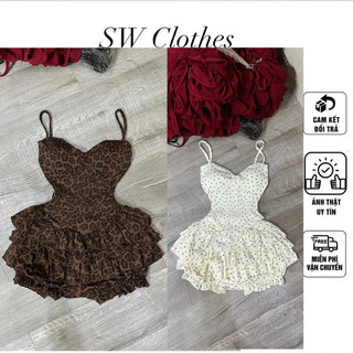 Sét 2 món áo cúp v lửng + chân váy bí tầng cute  ( video shop quay )