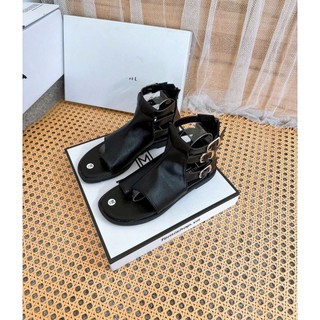 ⚛️⚛️⚛️Giày boot xỏ ngón đế bệt cao 2cm phối khóa thời trang de mềm đi êm siêu hót- Bốt nữ