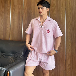 Áo Sơmi Boxy Hình Thêu Ngôi Sao LAWI, Áo Sơmi Local Brand Unisex Nam Nữ Oversize