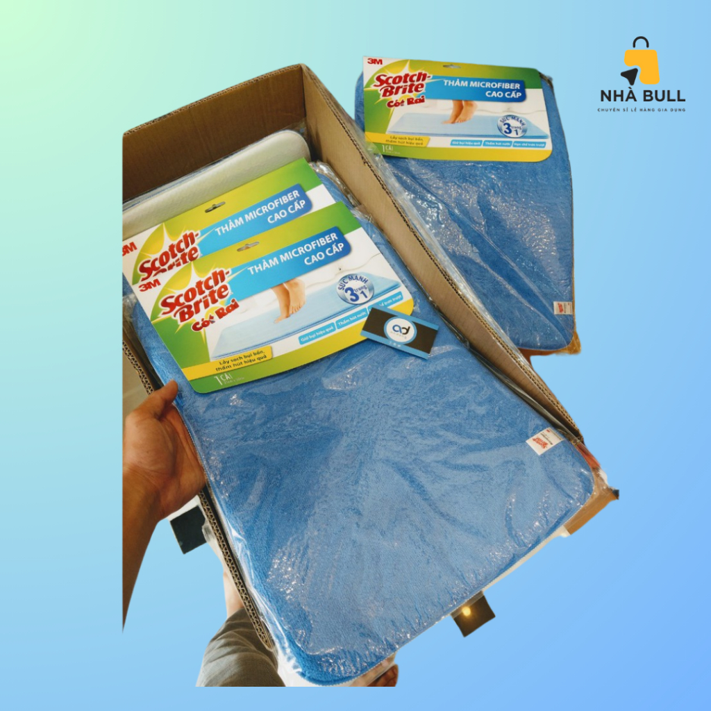Thảm Lau Chân Chống Trượt Microfiber Scotch-Brite 3M 40x60cm - Siêu Thấm Hút, Nhanh Khô, Giặt Máy Được | BigBuy360 - bigbuy360.vn