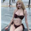 Bikini 2 mảnh đi biển màu nâu khoen phụ kiện ( che tên)