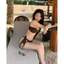 Bikini 2 mảnh đi biển màu nâu khoen phụ kiện ( che tên)