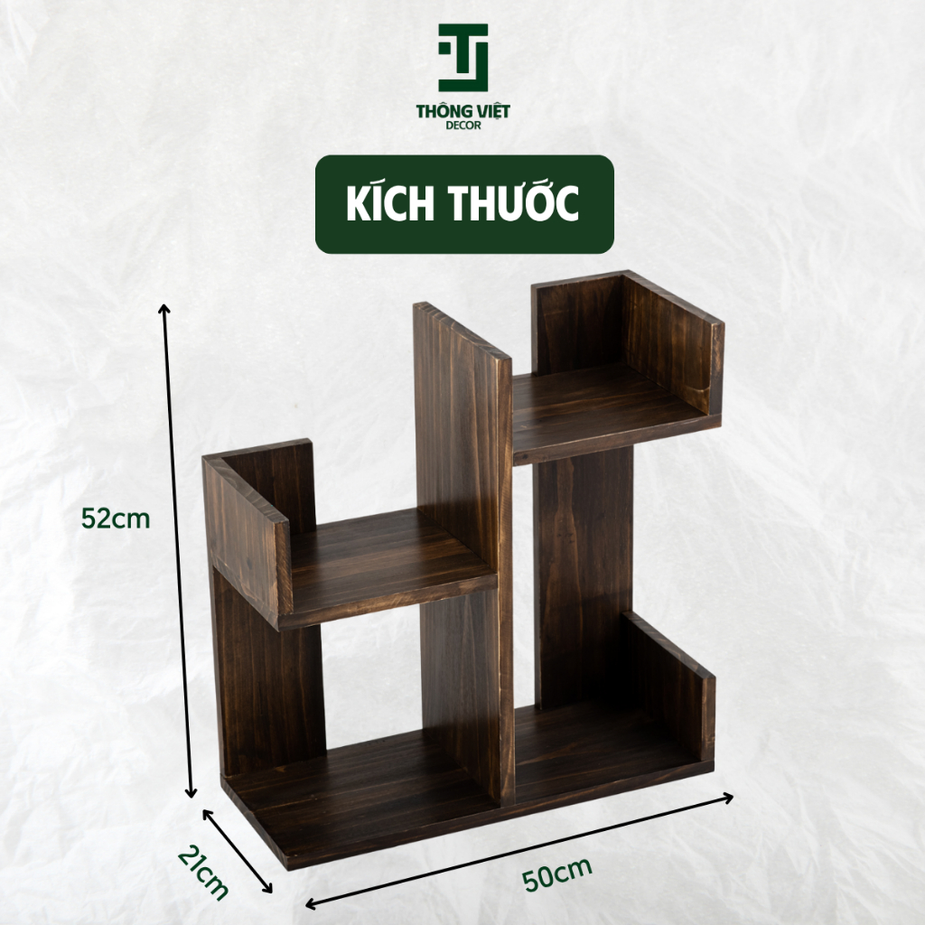[TV-D006] Kệ Gỗ Decor Xương Rồng Mini Kiêm Tap Đầu Giường, Tủ Đựng Sách Mini Trang Trí Phòng Ngủ