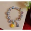 Lắc Tay Pha Lê Khóa Trường Mệnh Mạ Bạc, Giúp Mang Lại May Mắn ,Bình An, Dành Cho Nữ