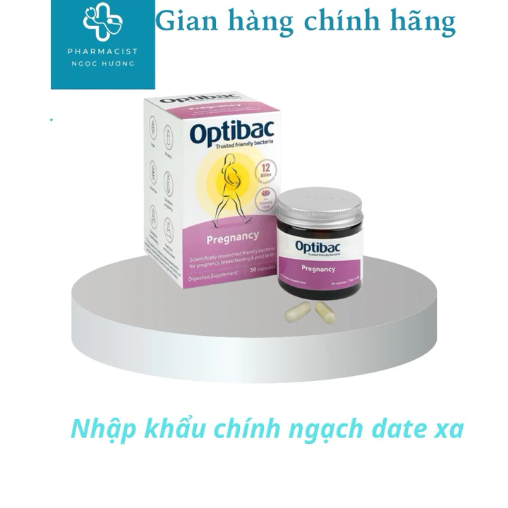 Viên men vi sinh cho mẹ bầu và sau sinh Optibac Pregnancy giúp cân bằng hệ vi sinh đường ruột, âm đạo