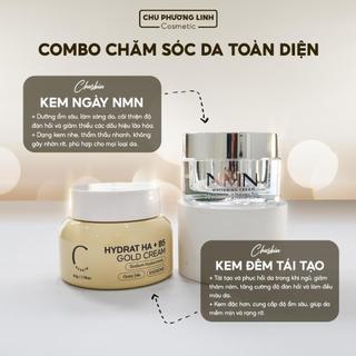 Combo Kem Ngày NMN Chuskin và Kem Đêm Chuskin dưỡng trắng, tái tạo da, giảm nám, căng bóng CB0171