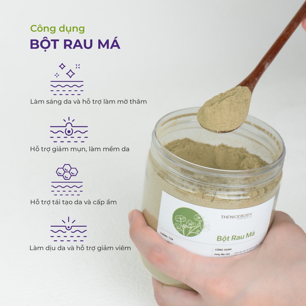 Bột Rau Má Jade&Leaf Cao Cấp, Đắp Mặt Tắm Trắng Hữu Cơ Nguyên Chất, An Toàn Cho Da Nhạy Cảm