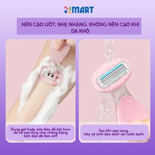 Dao cạo nữ, dao cạo bikini Venus spa 4 blades, cạo lông nách, lông tay chân, cạo lông nữ với lưỡi dao cạo lông kép.