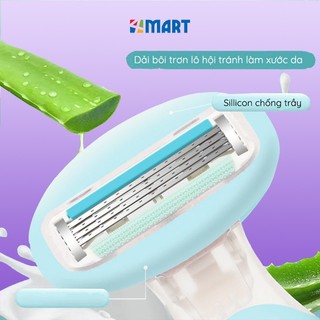 Dao cạo nữ, dao cạo bikini Venus spa 4 blades, cạo lông nách, lông tay chân, cạo lông nữ với lưỡi dao cạo lông kép.