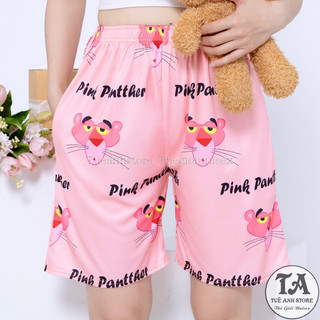 Size 38-85KG Quần Short lững Hoạt Hình Cartoon BÁO HỒNG - Quần đùi cotton mùa hè nam nữ Unisex hoạ tiết Cute TUEANHSTORE