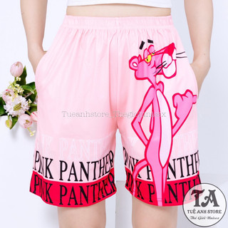 Size 38-85KG Quần Short lững Hoạt Hình Cartoon BÁO HỒNG - Quần đùi cotton mùa hè nam nữ Unisex hoạ tiết Cute TUEANHSTORE