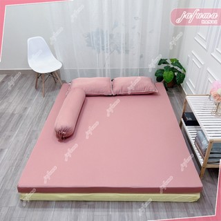 Bộ 4 món ga giường 2 mặt có khoá kéo thun lạnh Ý JAFUMA  1mx2m 1m2x2m 1m4x2m 1m6x2m 1m8x2