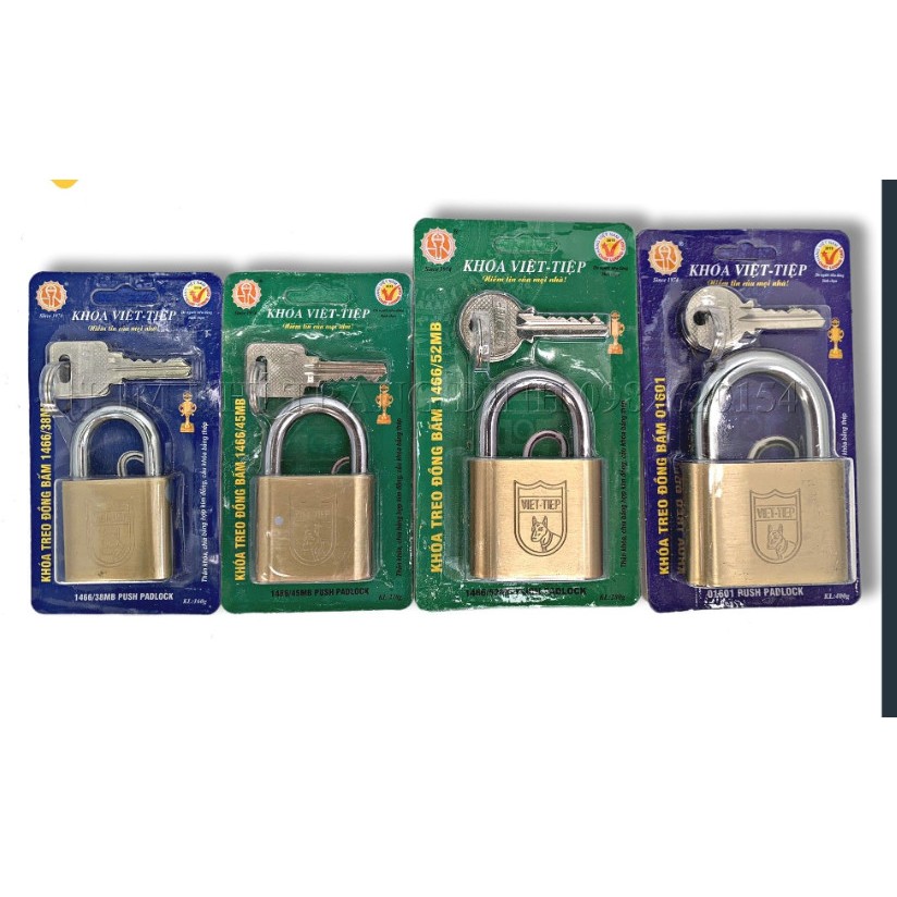 Khóa treo đồng bấm Việt Tiệp 01601, 0152M, 0145M, 0138M - Khóa Việt ...