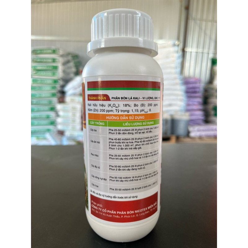 Kali Sữa 500ml Cứng Cây- Cứng Lá- Trổ đồng loạt- Trái to- Chắc hạt