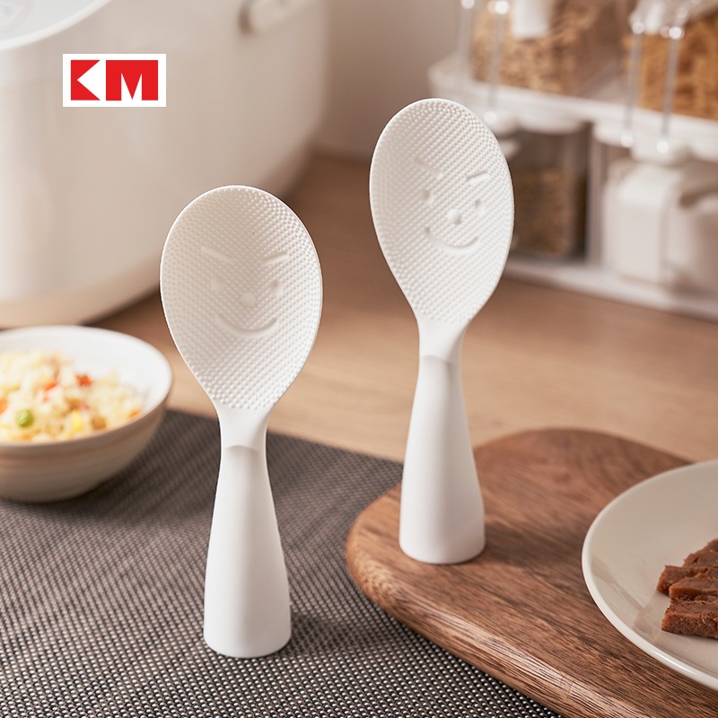 THÌA CƠM CHỐNG DÍNH TỰ ĐỨNG HÌNH MẶT CƯỜI – SIÊU TIỆN LỢI, ĐÁNG YÊU VÔ ĐỐI 1195