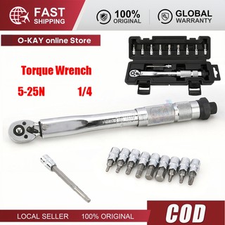Cờ Lê Mô-Men Xoắn Nhả Nhanh, Chính Xác Cao, 5-25N.m, 1/4 Inch, Sửa Xe Đạp & Ô Tô, Chất Lượng Cao, Giá Tốt, Free Ship