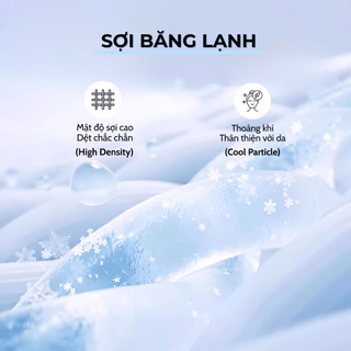 Chiếu điều hòa băng lạnh bọc chun họa tiết M2T BEDDING mềm - mịn - mát, không mùi, không mủn, không bụi - Kèm 2 vỏ gối