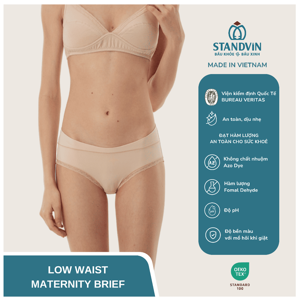 STANDVIN Quần Lót Bầu Cạp Thấp Low Waist ,mềm mại,thoáng mát