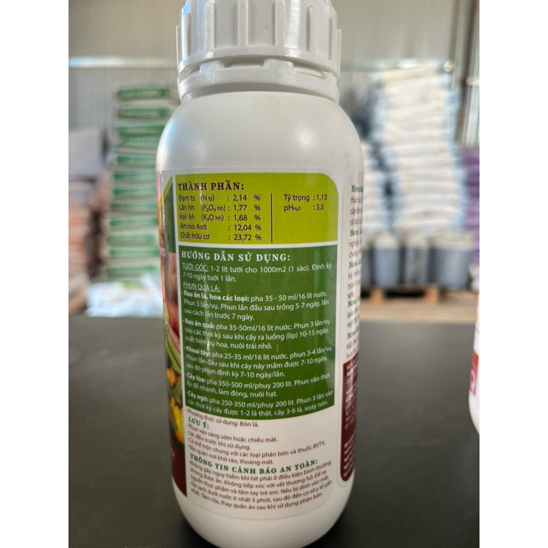 Phân bón lá hữu cơ Amino Vinh Thanh (chai 500ml)