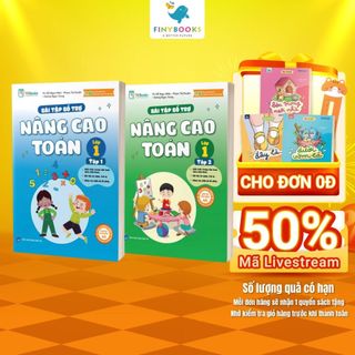 Sách - Tham khảo Lớp 1 - Combo Bài tập bổ trợ nâng cao Toán Lớp 1 (Tập 1+ Tập 2) - Theo Chương Trình SGK Mới
