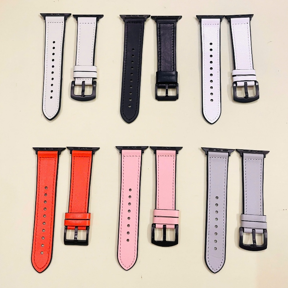 Dây da mix cao su cực đẹp dành cho awatch cao cấp đủ size 38 40 41 42 44 45mm