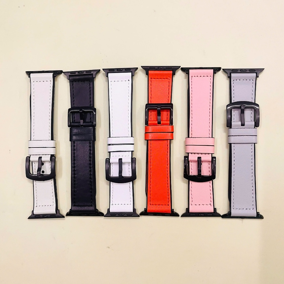 Dây da mix cao su cực đẹp dành cho awatch cao cấp đủ size 38 40 41 42 44 45mm