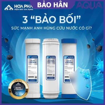 Lõi lọc nước Hoà Phát chính hãng - Bộ lõi lọc thô 1 2 3
