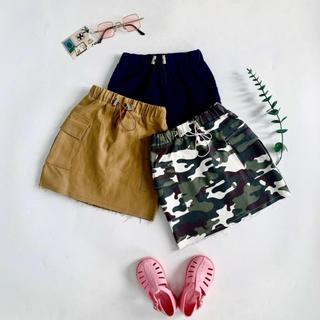 CV1-Chân váy kaki bé gái rút dây cực dễ thương - Size 8-26Kg