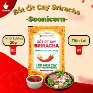 Sốt Ớt Cay Sriracha Gói 20g – Tương Ớt Chấm Gà Rán, Phở, Hải Sản, Khô Gà Siêu Tiện Lợi – Soonicorn