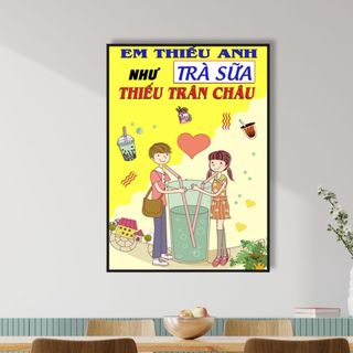 Tranh Canvas Treo Tường Chủ Đề Trà Sữa BH86 - Tranh Decor Tranh Trí Quán Trà Sữa, Quán Nước, Đồ Uống Cao Cấp