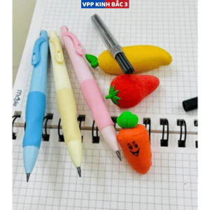 Bút chì Cá Heo, màu chì đậm nét,(Bấm Thu Ngòi) Tiện lợi, Giúp Các Con Cầm Chuẩn Ngay Từ Khi Cầm Bút.